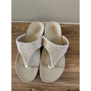 Vionic Naples champagne wedge sandal SZ 8